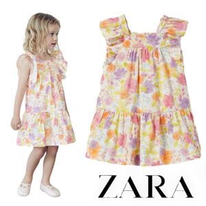 ZARA Kids | Multicolored | FLORAL CUT OUT DRESS